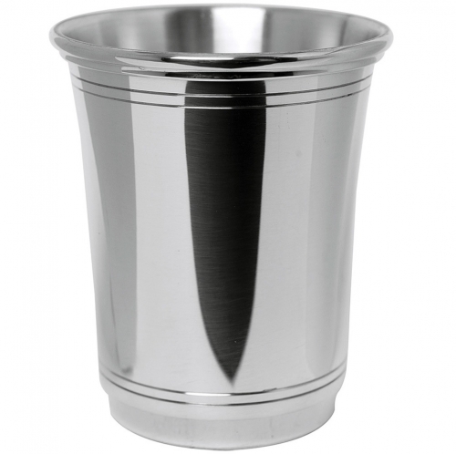 Carolina Julep Cup 12 Oz 4\ Height x 3 4/8\ Diameter
12 oz
Pewter

Care:  Wash your pewter in warm water, using mild soap and a soft cloth. Dry with a soft cloth. Your pewter should never be exposed to an open flame or excessive heat. Store your pewter trays flat, cups upright, etc. to prevent warping. Do not wrap pewter in anything other than the original wrapping to prevent scratching. Never wrap pewter in tissue paper, as fine line scratching will occur. Never put pewter in a dishwasher. Hand wash only.

Interested in stock availability or special ordering items? Looking to order in bulk or an order that is personalized, wrapped, and delivered?  Contact us any time with your questions.